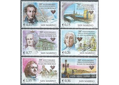 SAN MARINO 2003 Anniversario di San Pietroburgo 6v MNH**