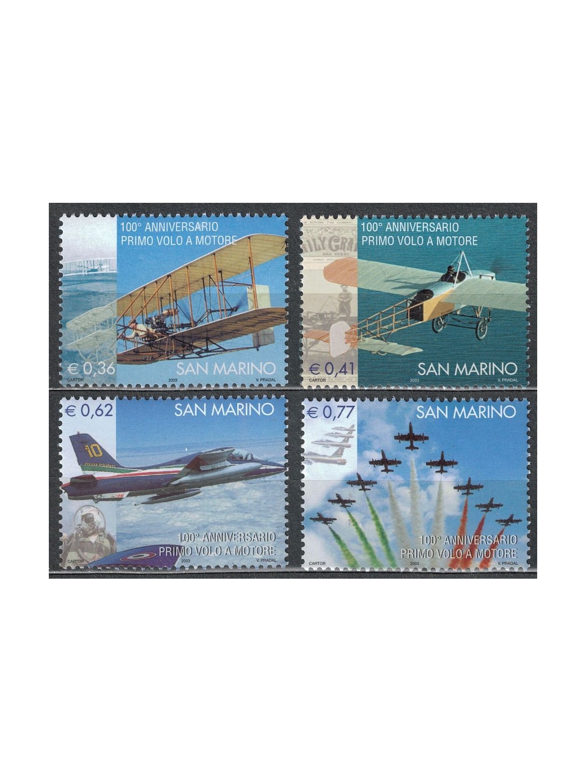 SAN MARINO 2003 Primo volo a motore 4v MNH**