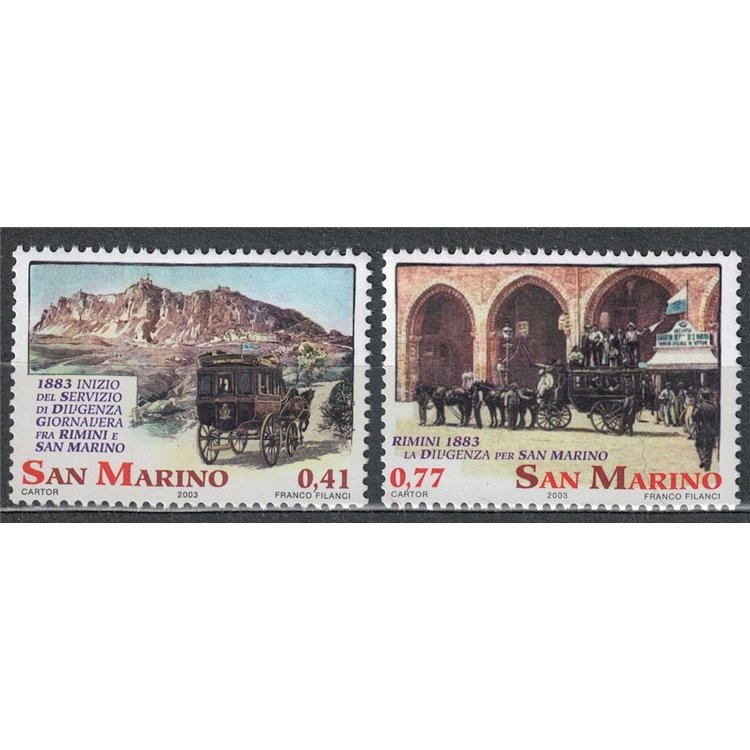 SAN MARINO 2003 Stagecoach 2v MNH**
