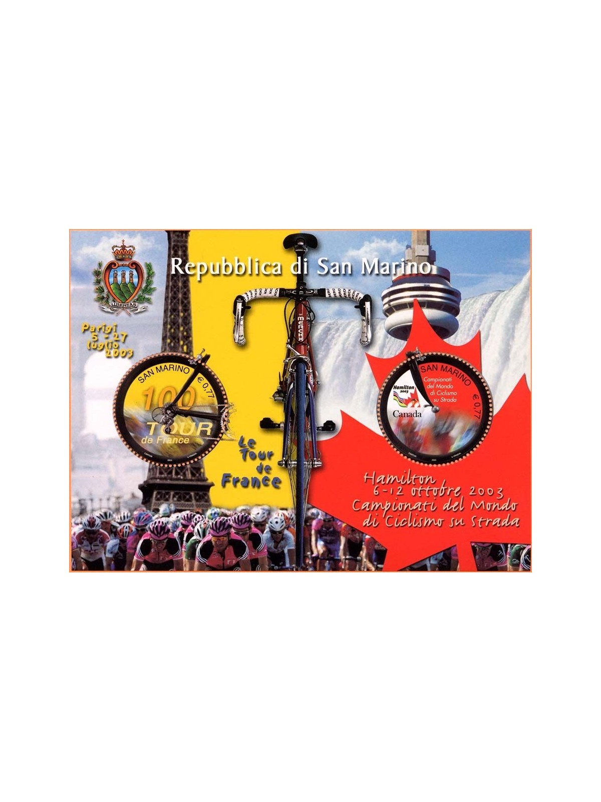 SAN MARINO 2003 Cycling, Tour de France s/s MNH**