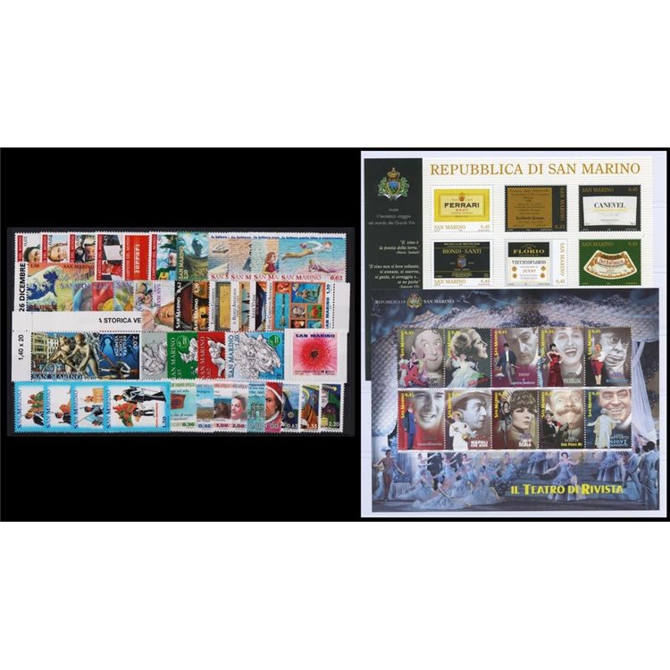 SAN MARINO 2005 Annata completa 44v + 2 BF MNH**