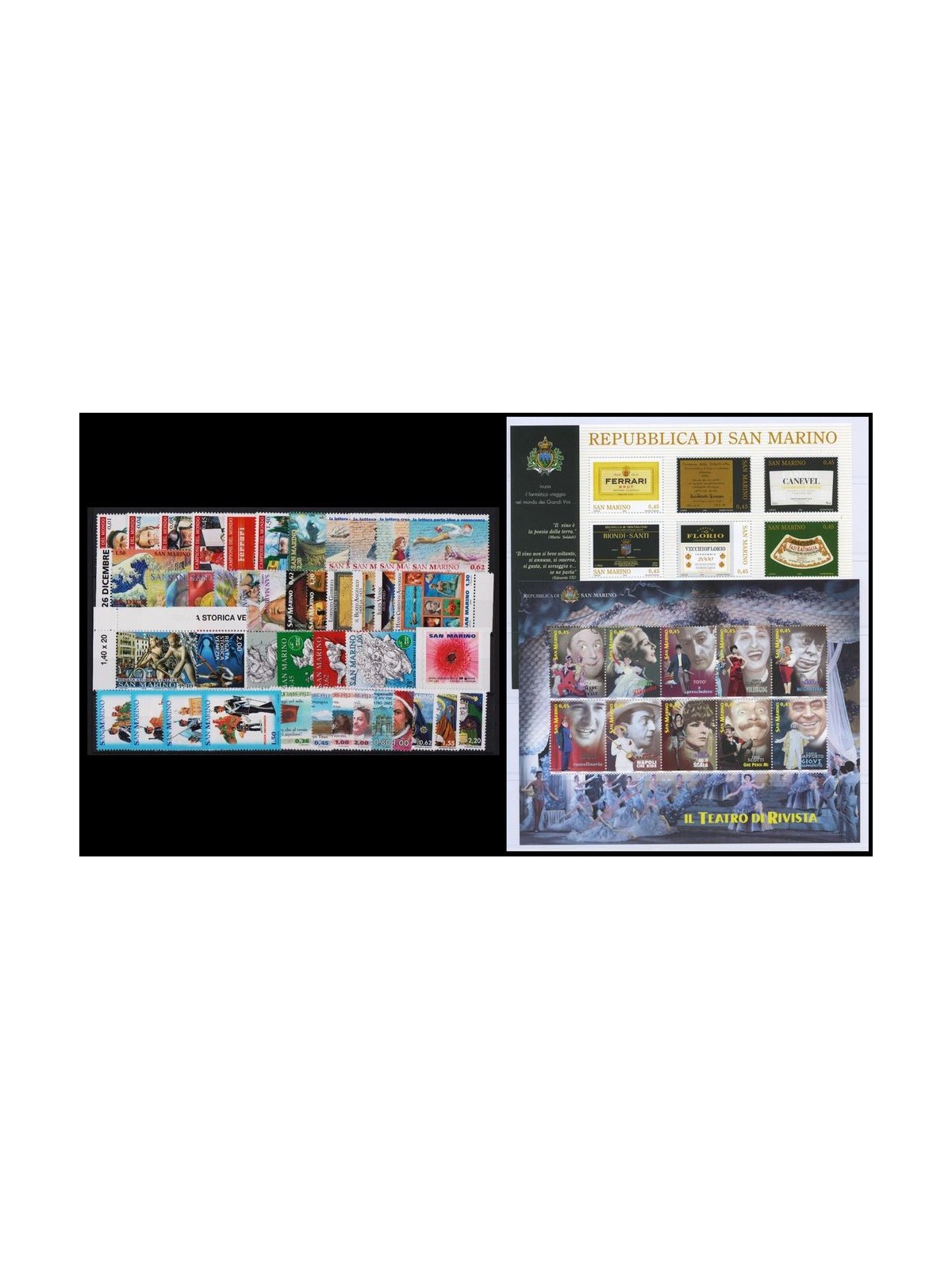 SAN MARINO 2005 Annata completa 44v + 2 BF MNH**