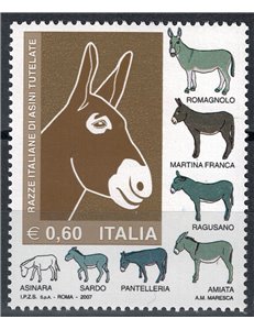ITALY 2007 Donkey Breeds MNH**