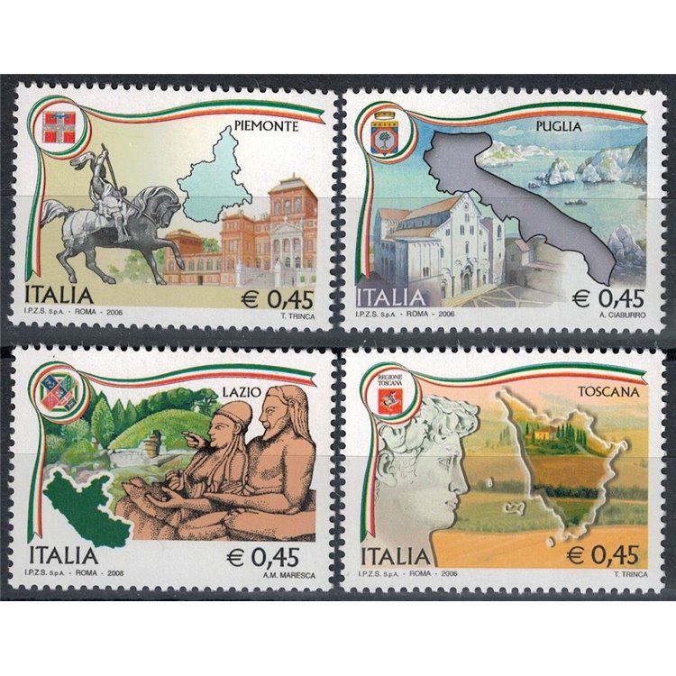 ITALY 2006 Regions of Italy 4v MNH**