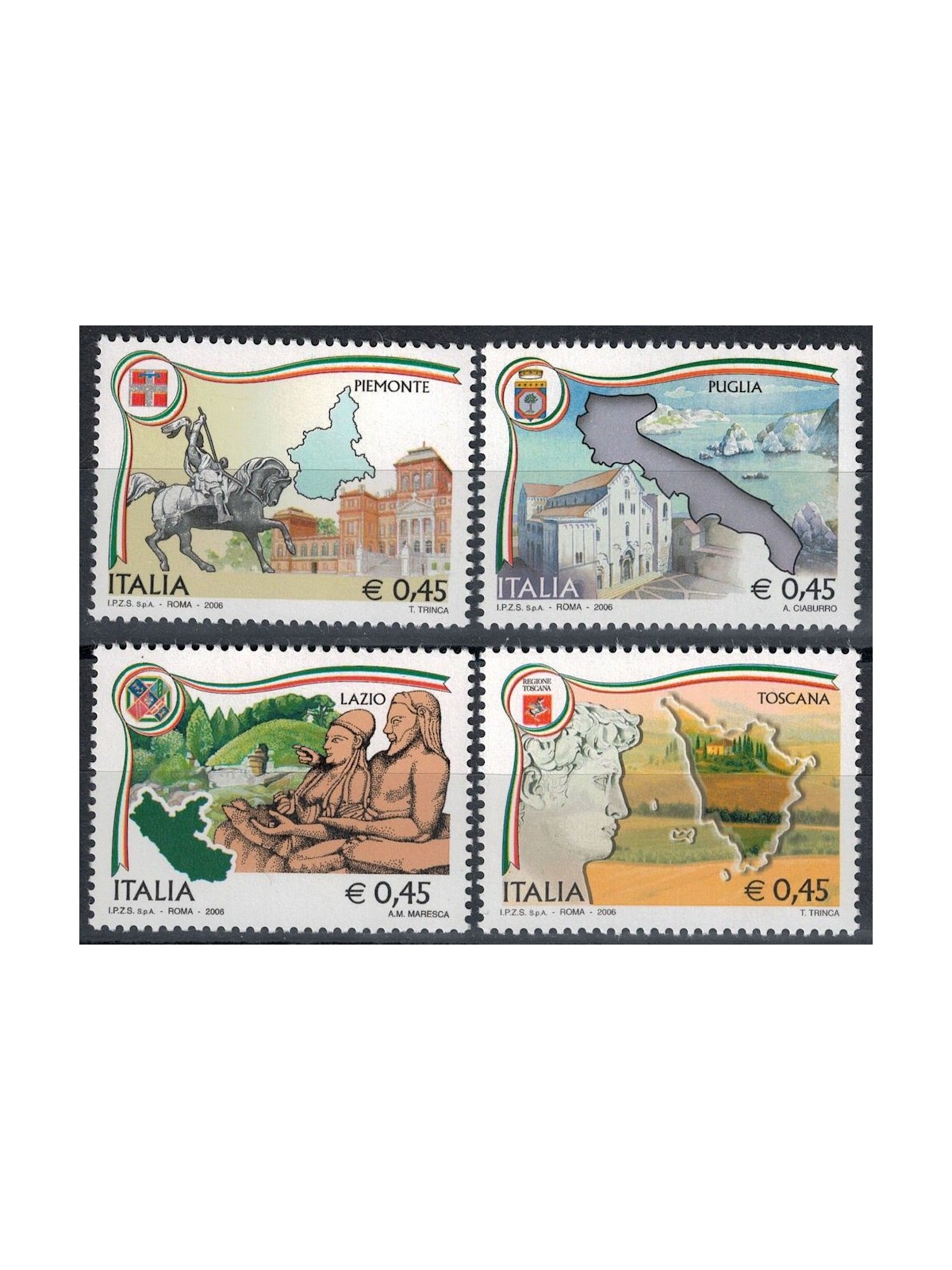 ITALY 2006 Regions of Italy 4v MNH**
