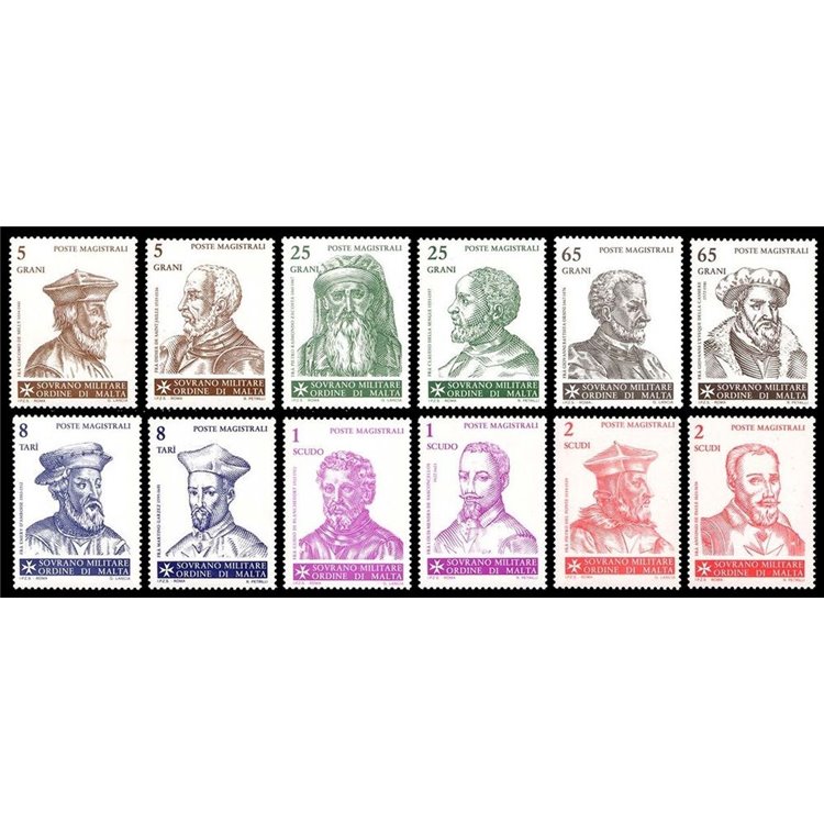 SMOM 1992 Grand Masters, 9th series 12v MNH**