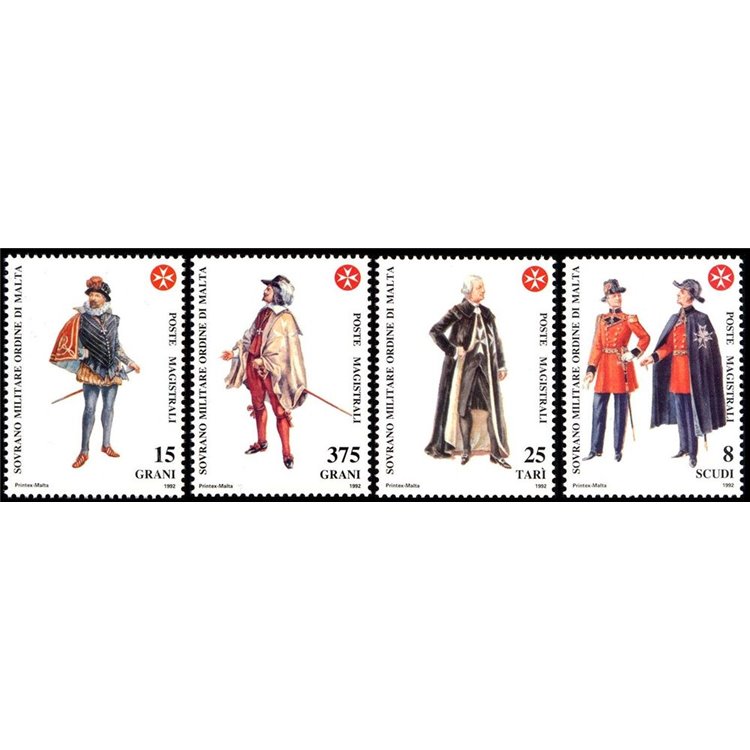 SMOM 1992 Ancient uniforms, 6th series 4v MNH**