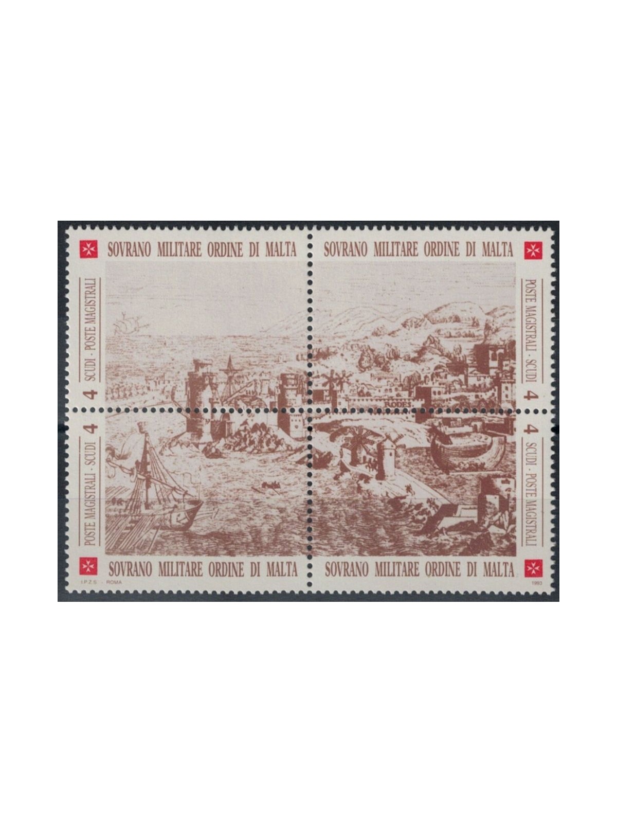 SMOM 1993 Antiche fortezze, 3ª serie 4v MNH**