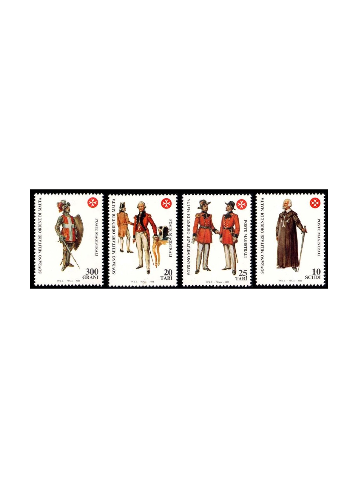 SMOM 1993 Antiche uniformi, 7ª serie 4v MNH**