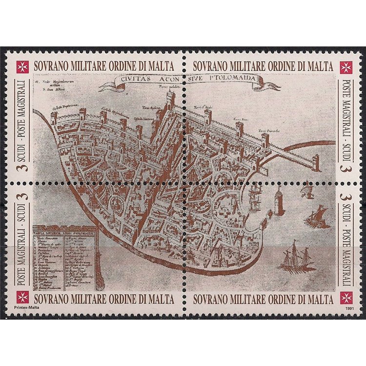 SMOM 1991 Antiche fortezze, 2ª serie 4v MNH**