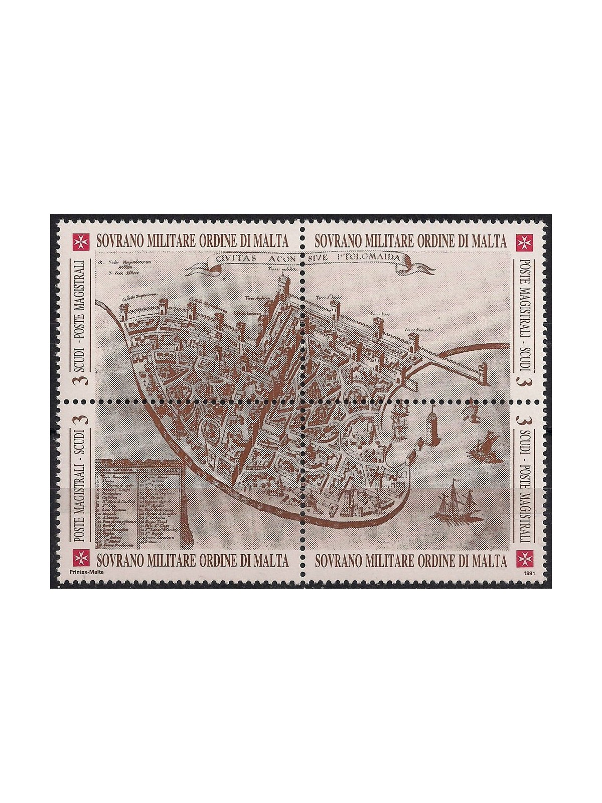 SMOM 1991 Ancient fortresses, 2nd series 4v MNH**