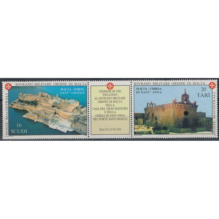 SMOM 1991 Forte Sant'Angelo 2v MNH**