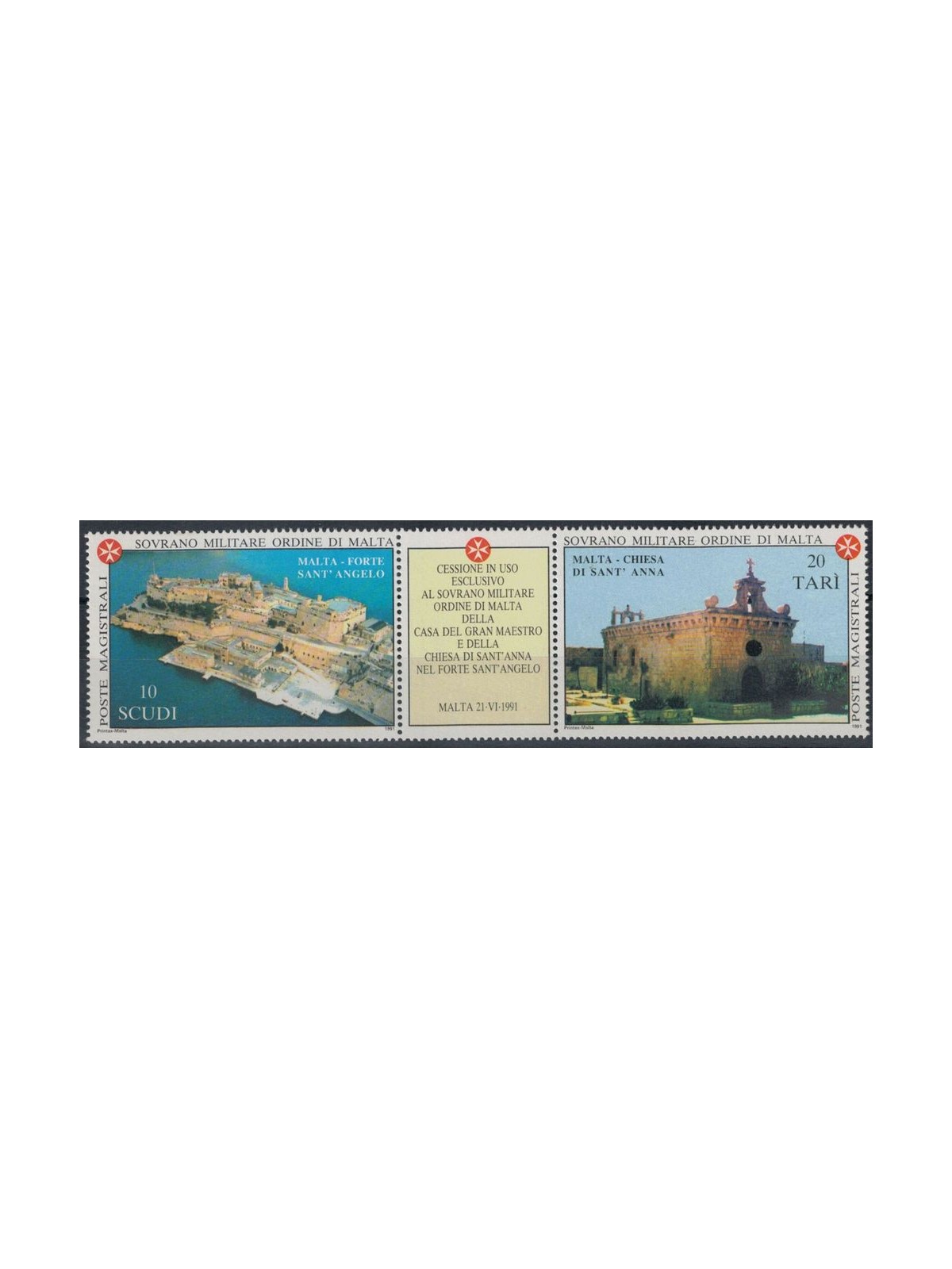 SMOM 1991 Forte Sant'Angelo 2v MNH**