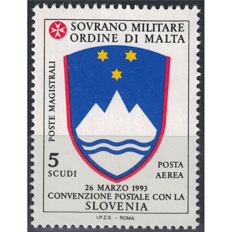 SMOM 1994 Convenzione postale con Slovenia MNH**