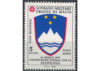 SMOM 1994 Convenzione postale con Slovenia MNH**