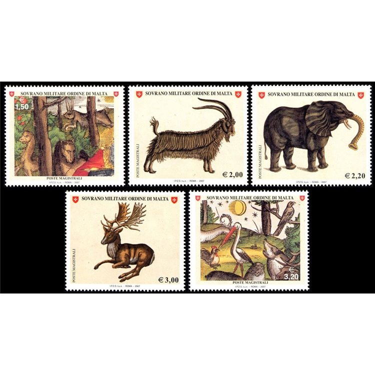 SMOM 2007 Ancient texts, 6th series 5v MNH**