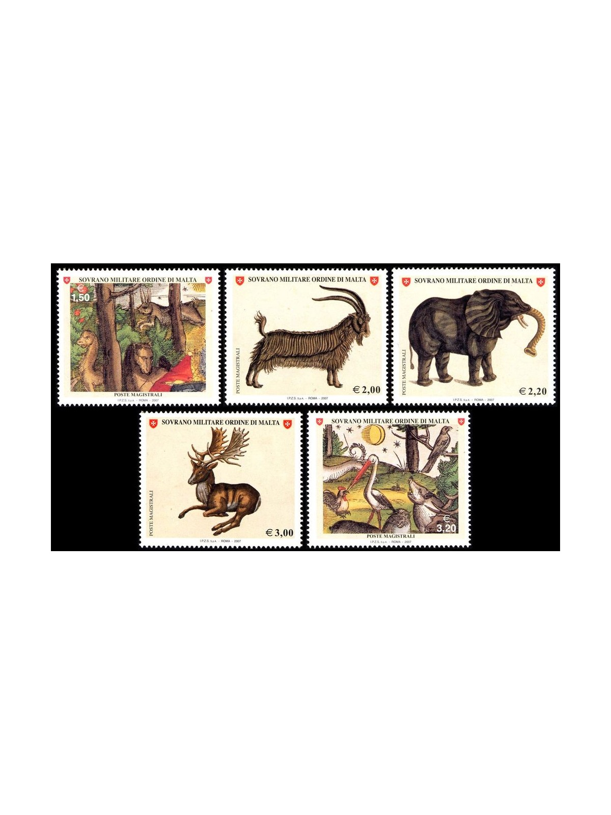 SMOM 2007 Ancient texts, 6th series 5v MNH**