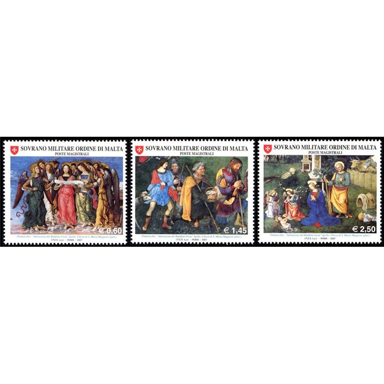 SMOM 2007 Christmas 3v MNH**