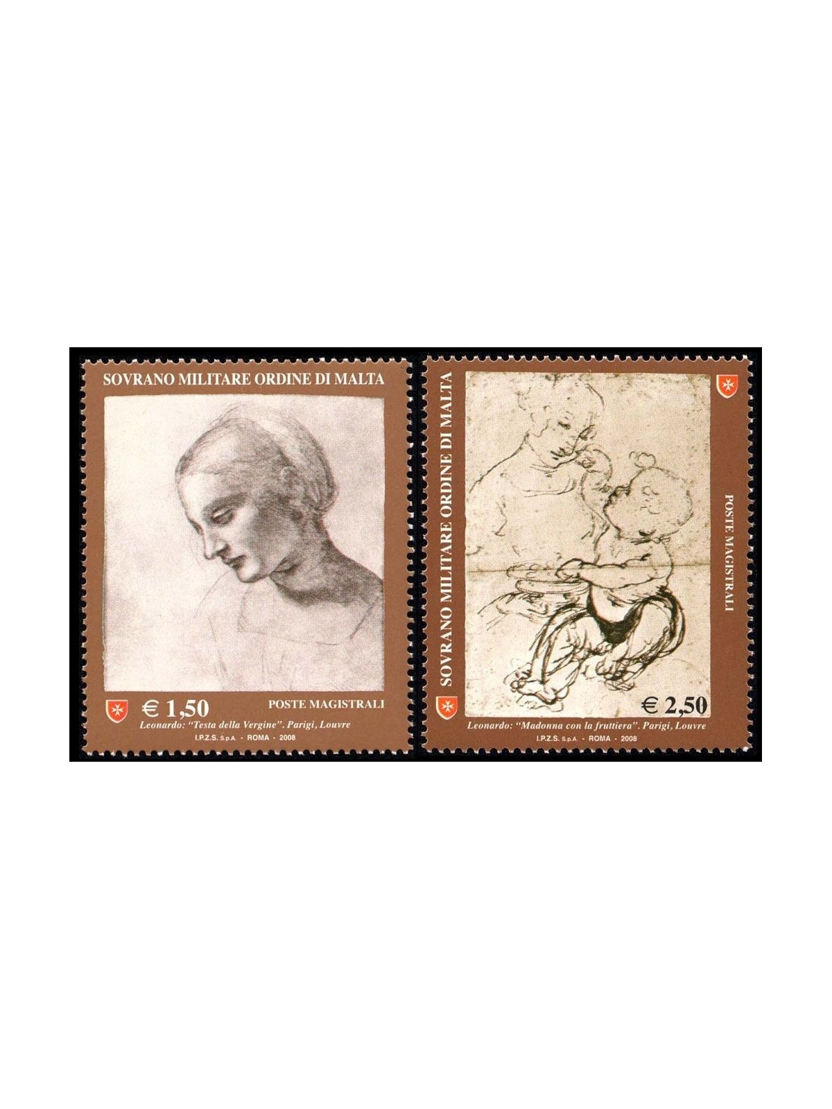 SMOM 2008 Il disegno nell'arte (1ª serie) 2v MNH**