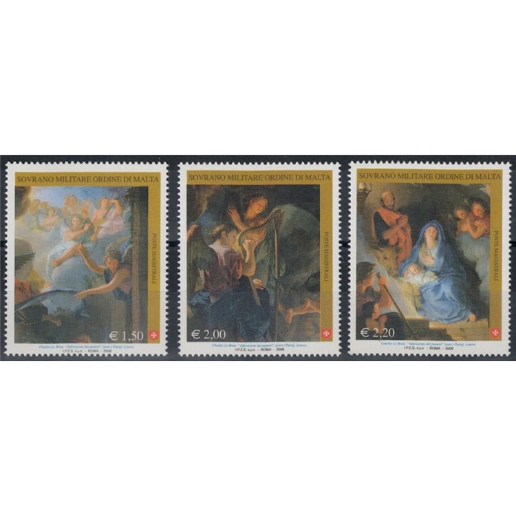 SMOM 2008 Natale 3v MNH**
