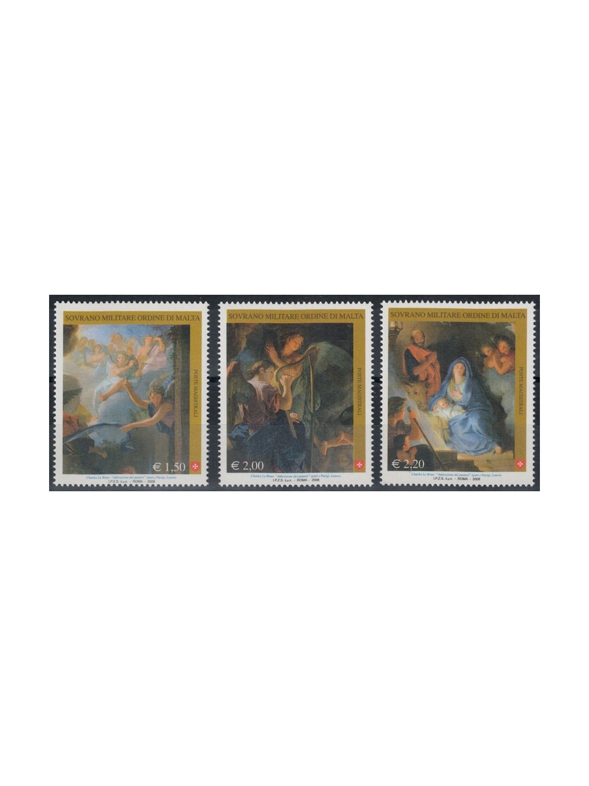 SMOM 2008 Natale 3v MNH**