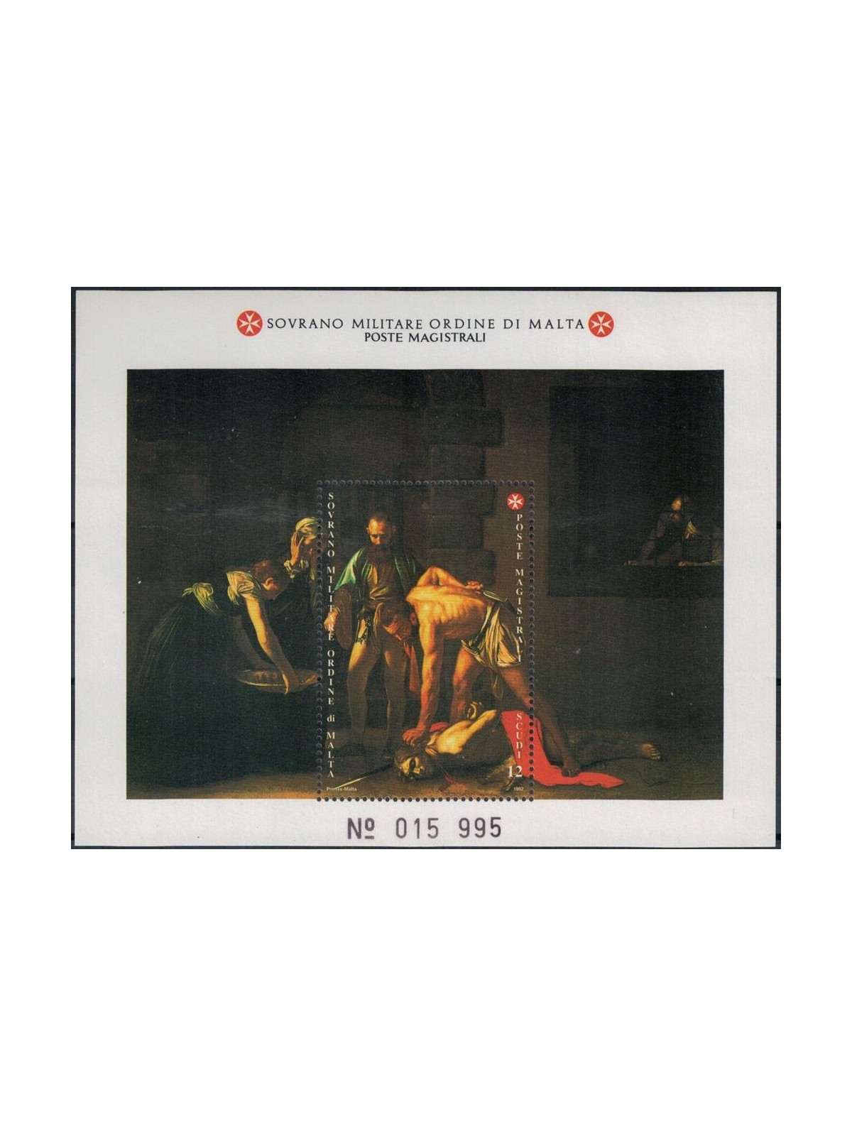 SMOM 1992 San Giovanni Battista BF MNH**