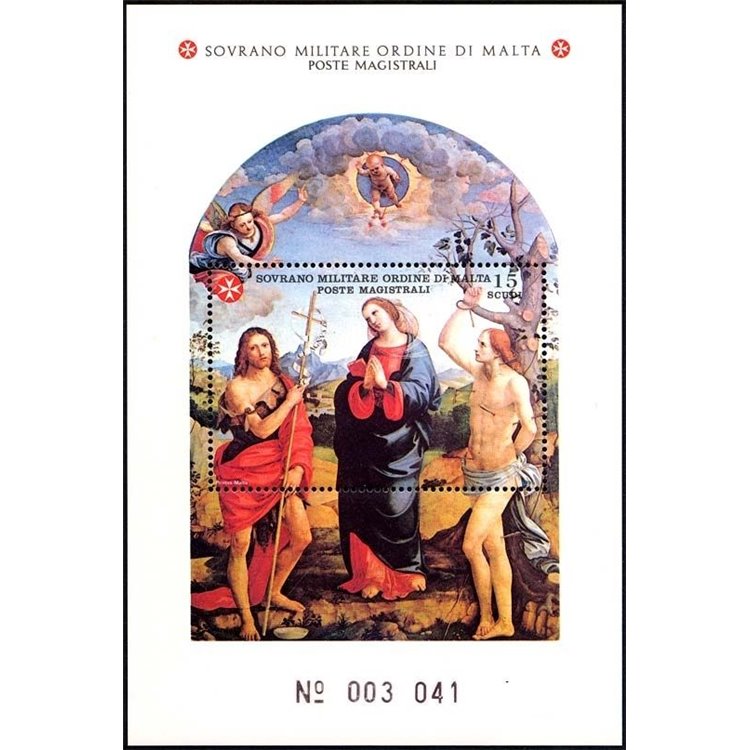 SMOM 1991 St. John the Baptist s/s MNH**
