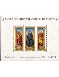 SMOM 1971 Natale BF MNH**
