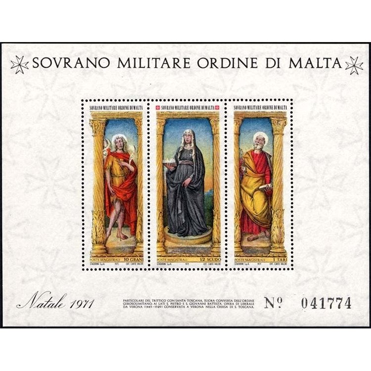 SMOM 1971 Natale BF MNH**