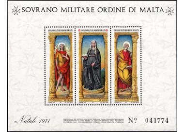 SMOM 1971 Natale BF MNH**