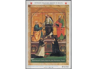 SMOM 2008 Apostle Paul s/s MNH**