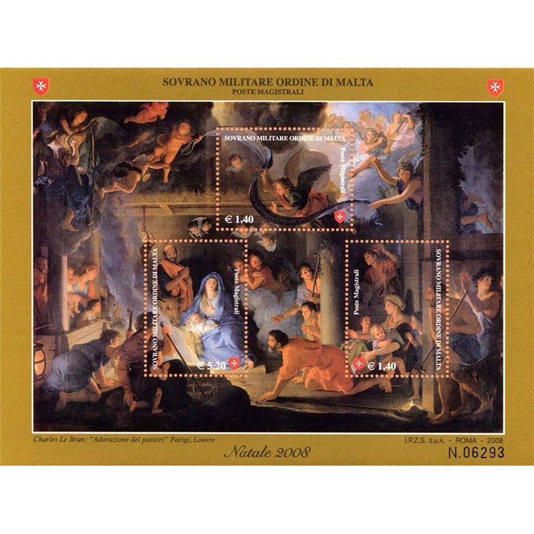 SMOM 2008 Christmas s/s MNH**