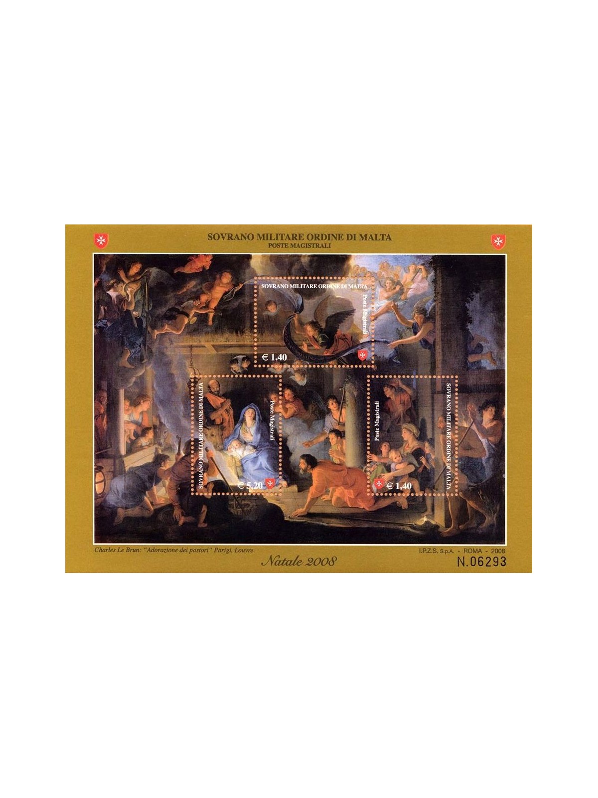 SMOM 2008 Natale BF MNH**