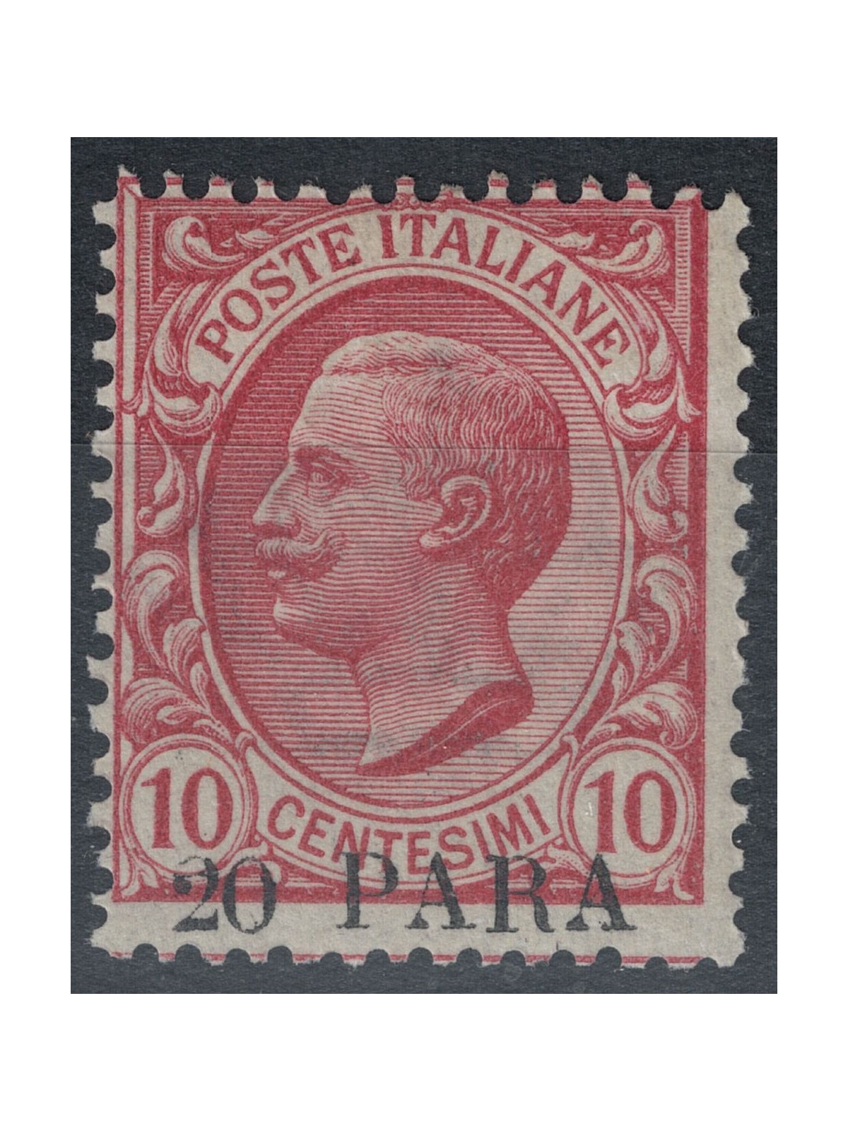 LEVANT (CONSTANTINOPLE) 1908 Variety 20 para su 10c 2nd printing MNH**