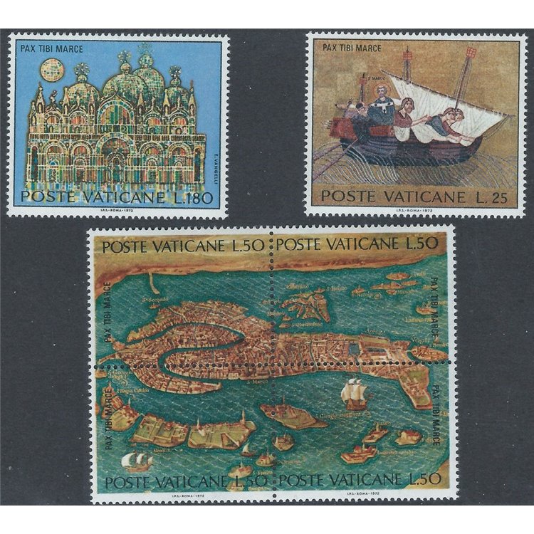 VATICAN 1972 Save Venice 6v MNH**