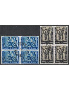 ITALIA 1955 Beato Angelico in quartina 2v us