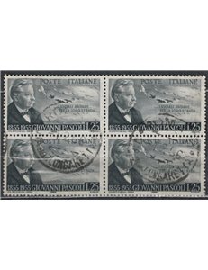 ITALY 1955 Giovanni Pascoli in block of four us