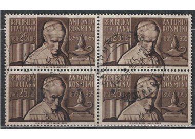 ITALY 1955 Antonio Rosmini in block of four us