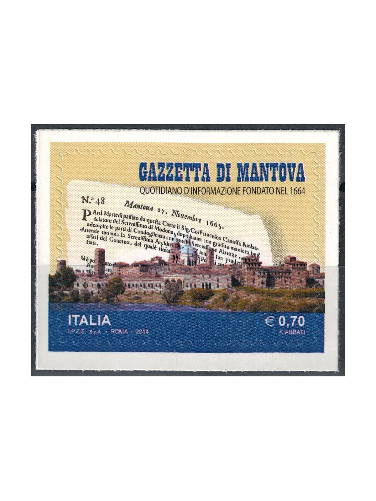 ITALY 2014 Gazzetta di Mantova MNH**