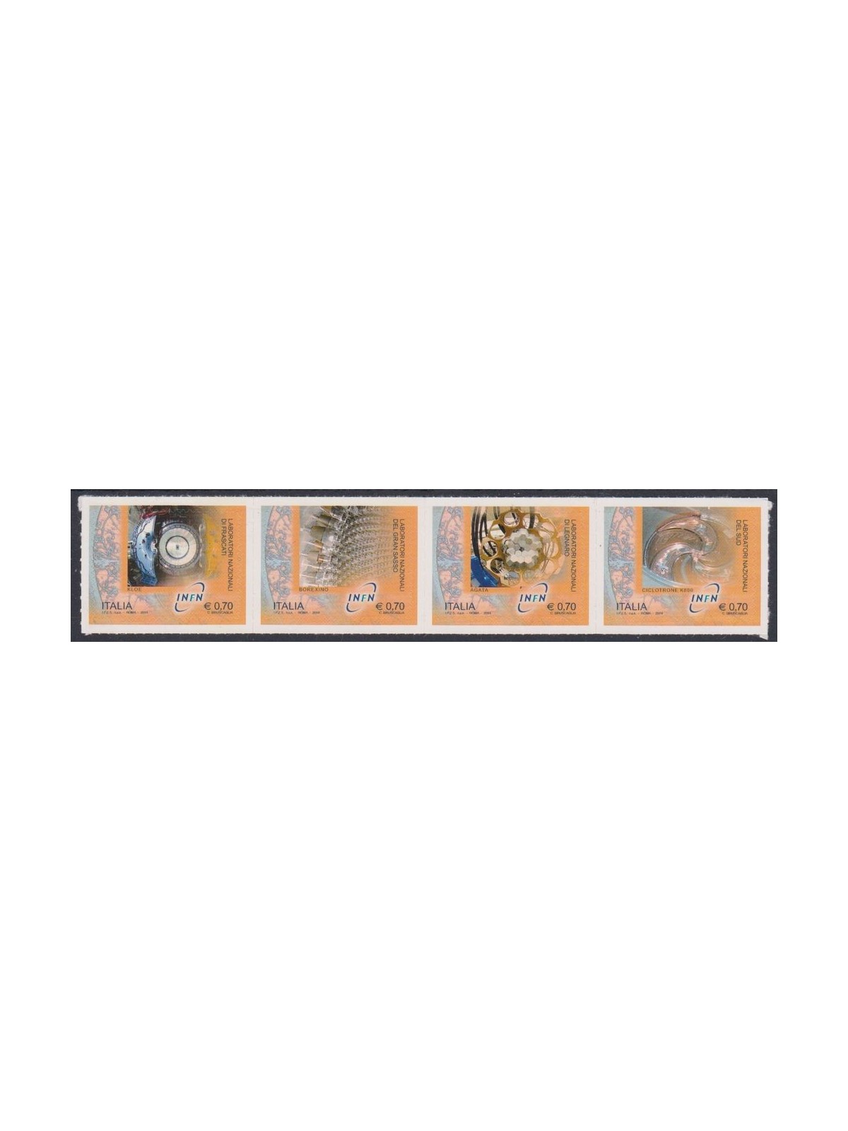 ITALIA 2014 Laboratori di fisica nucleare 4v MNH**