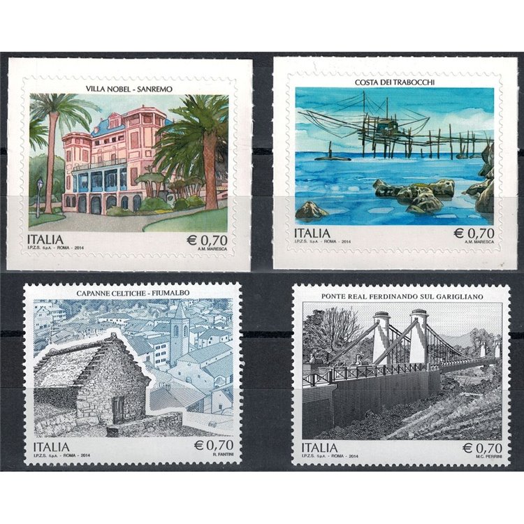 ITALIA 2014 Patrimonio artistico 4v MNH**