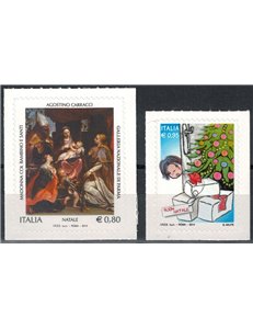 ITALIA 2014 Natale 2v MNH**