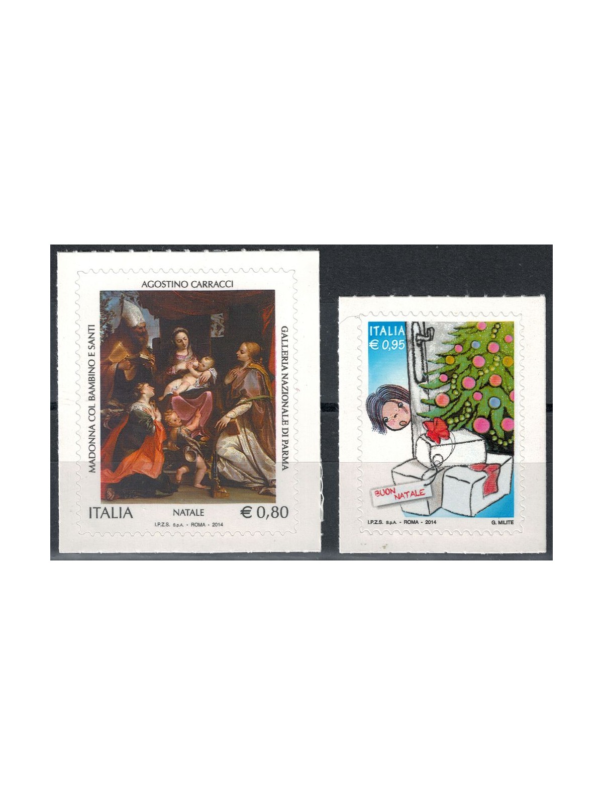 ITALIA 2014 Natale 2v MNH**