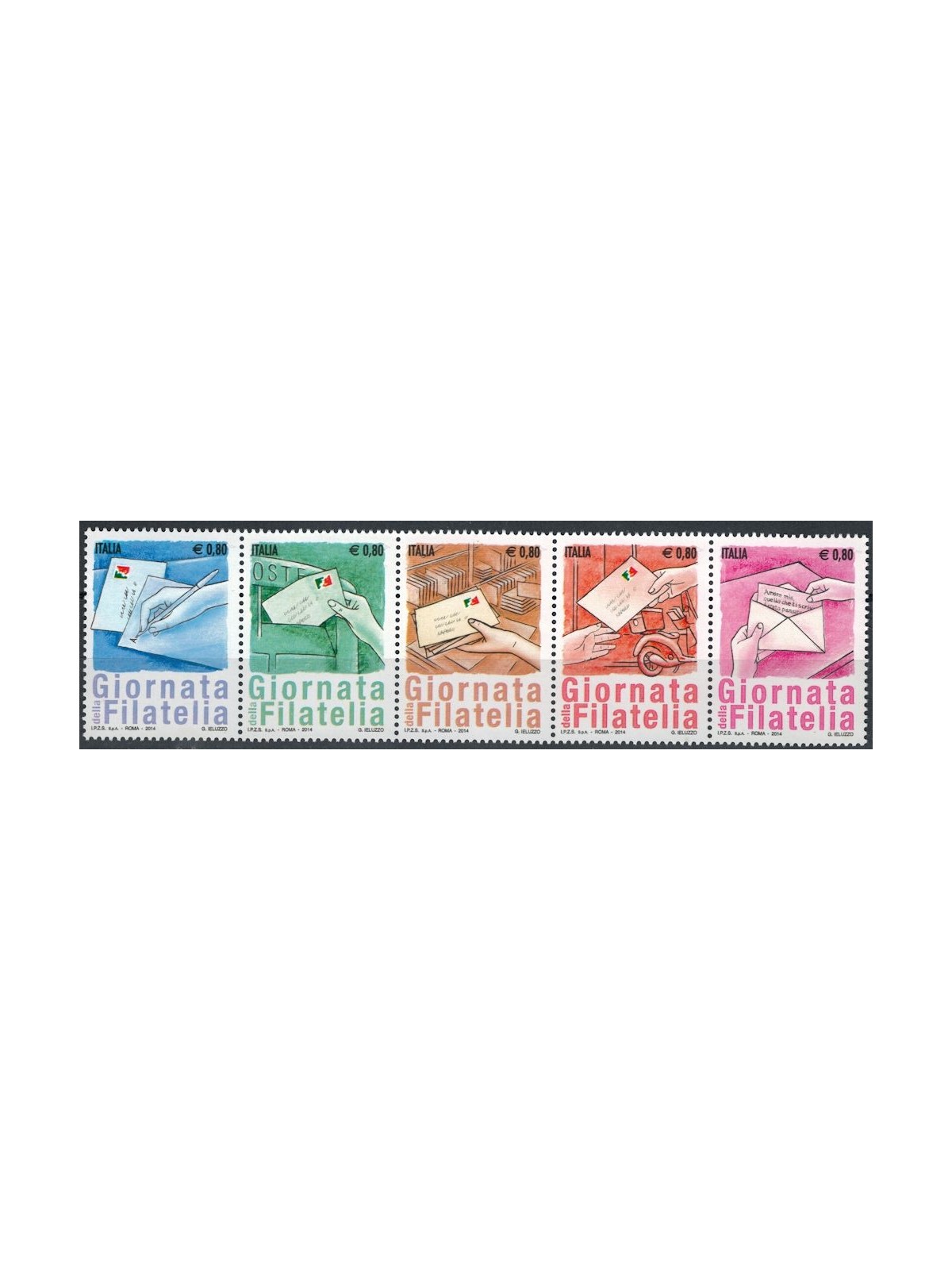 ITALIA 2014 Giornata della filatelia 5v MNH**