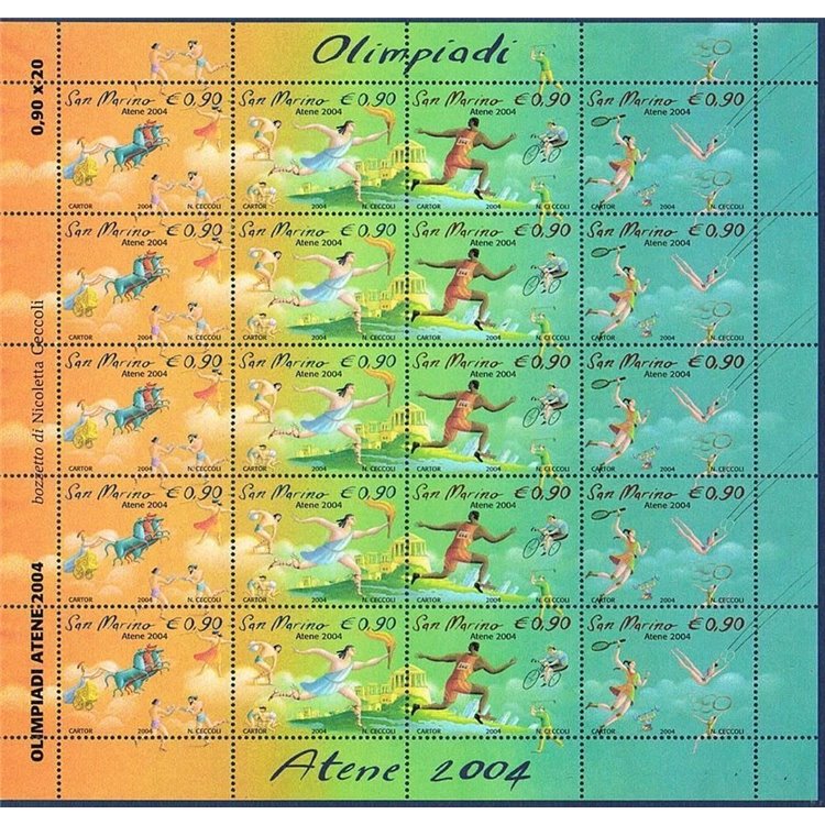 SAN MARINO 2004 Olympics 1 m/s MNH**