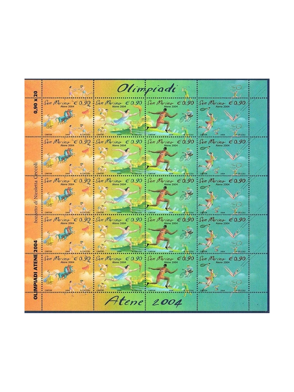 SAN MARINO 2004 Olimpiadi 1 MF MNH**