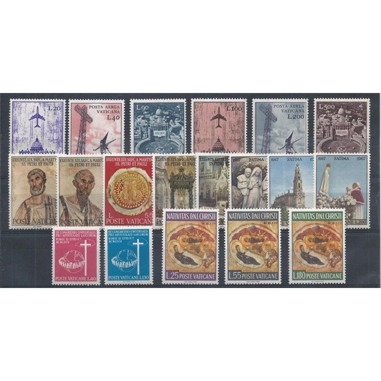 VATICAN 1967 Complete Year 19v MNH**