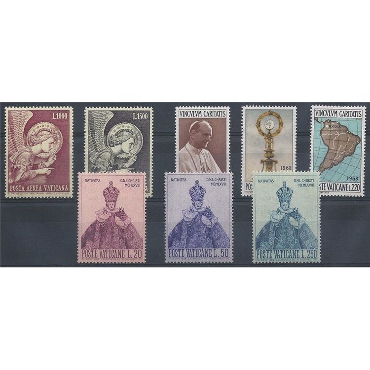 VATICAN 1968 Complete Year 8v MNH**