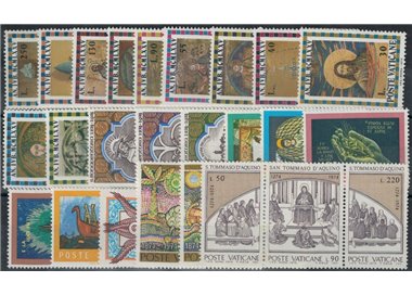 VATICAN 1974 Complete Year 25v MNH**