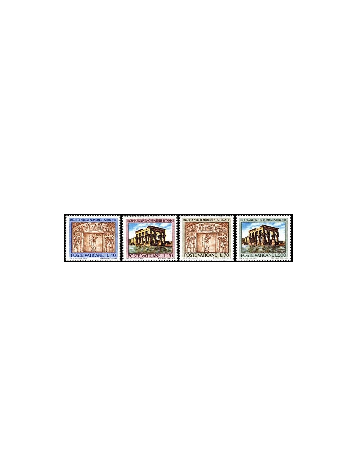 VATICAN 1964 Monuments of Nubia 4v MNH**